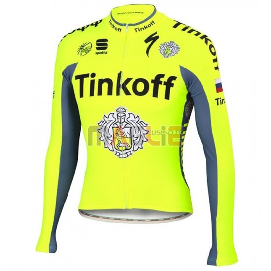 Maglia Tinkoff manica lunga 2016 giallo e blu - Clicca l'immagine per chiudere